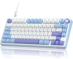 RK ROYAL KLUDGE Teclado Mecánico R75 Cableado con Perilla de Volume...