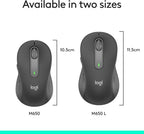 Ratón inalámbrico Logitech Signature M650 L para zurdos, tamaño com...