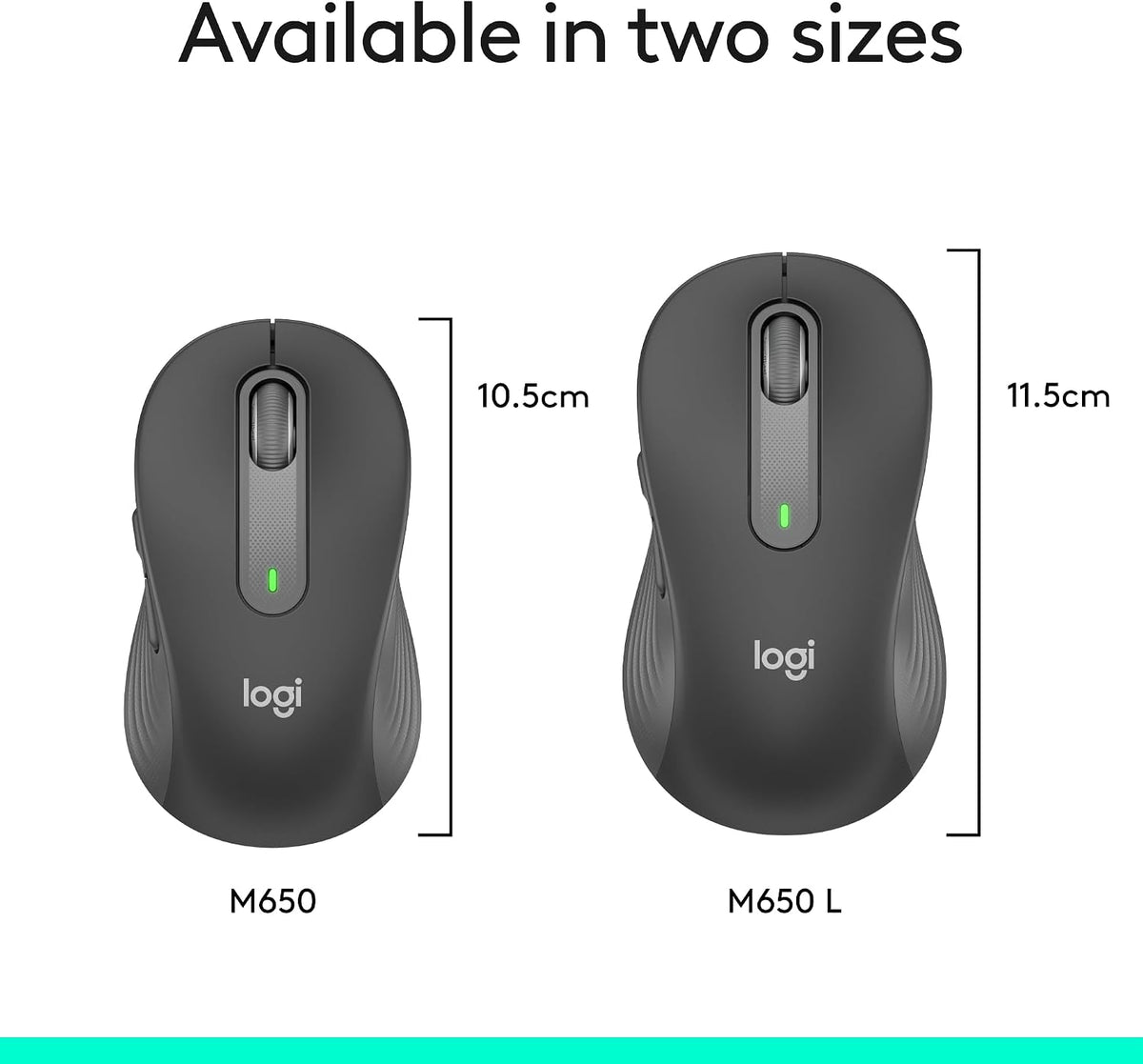 Ratón inalámbrico Logitech Signature M650 L para zurdos, tamaño com...