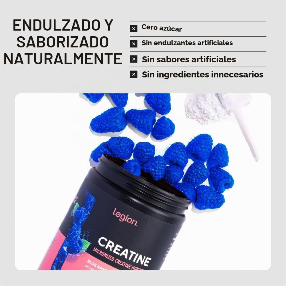 Suplemento de Monohidrato de Creatina Micronizada LEGION - Polvo de...