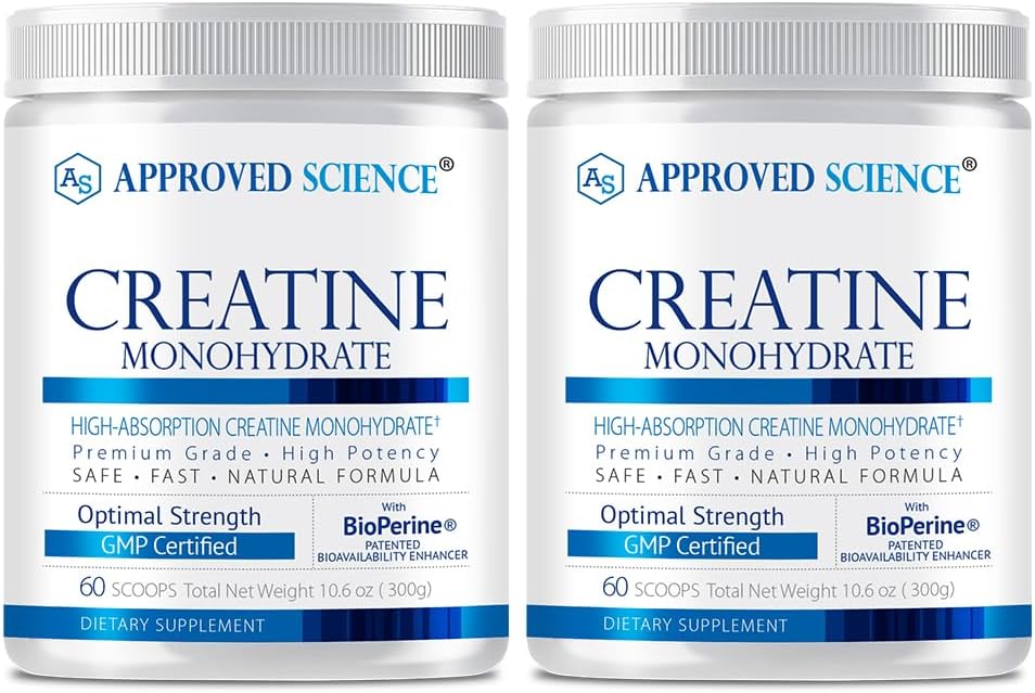 Approved Science Monohidrato de creatina en polvo \u2013 con BioPer...