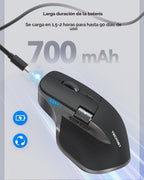 TECKNET Ratón inalámbrico, desplazamiento lateral Bluetooth recarga...