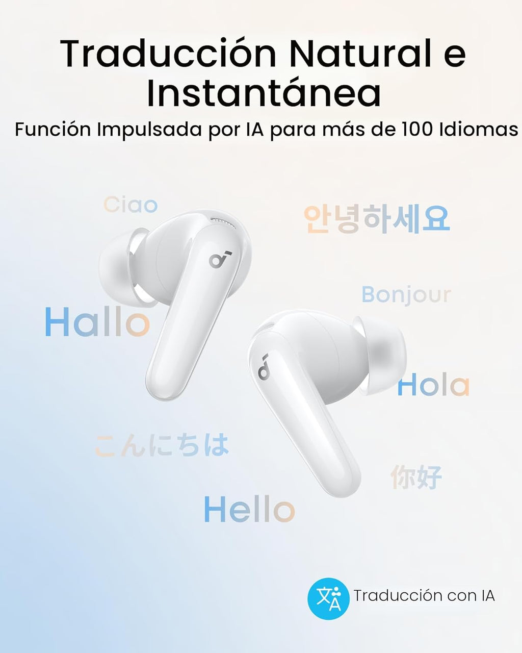 Auriculares Soundcore P31i de Anker Translation con ANC adaptativo...
