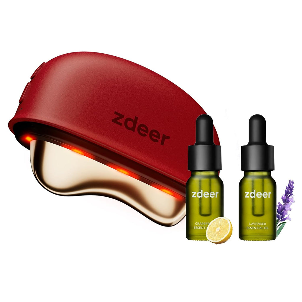 ZDEER Terapia de luz roja LED para masajeador facial y cuello, disp...