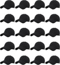 LYDTICK Paquete de 20 gorras de béisbol en blanco, gorras de camion...