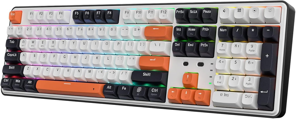 Redragon K689 PRO Teclado inalámbrico de 108 teclas RGB para juegos...