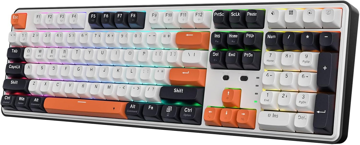 Redragon K689 PRO Teclado inalámbrico de 108 teclas RGB para juegos...