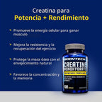 BODYTECH Monohidrato de creatina (100 cápsulas) | Fórmula de creati...