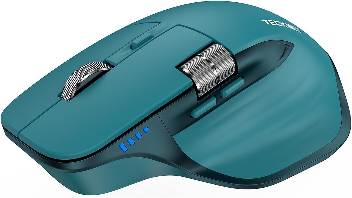 TECKNET Ratón inalámbrico, desplazamiento lateral Bluetooth recarga...