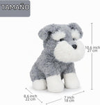 WEIGEDU Schnauzer - Juguete de peluche para perro, 10.6 pulgadas, c...
