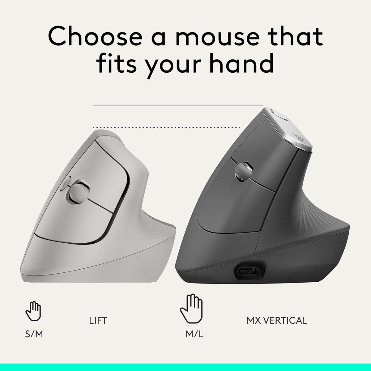 Logitech Ratón inalámbrico ergonómico vertical Lift - Arena | Conéc...