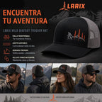 LARIX Trucker Hat Men - Gorra Snapback con parte trasera de malla t...
