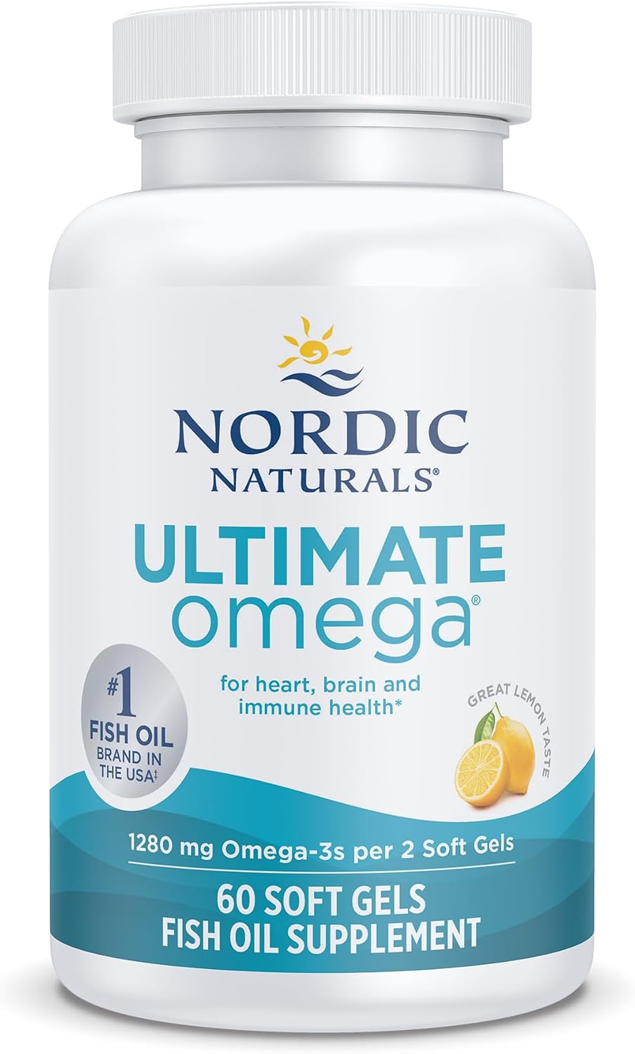 Nordic Naturals Ultimate Omega, 1280 mg de aceite de pescado Omega-...