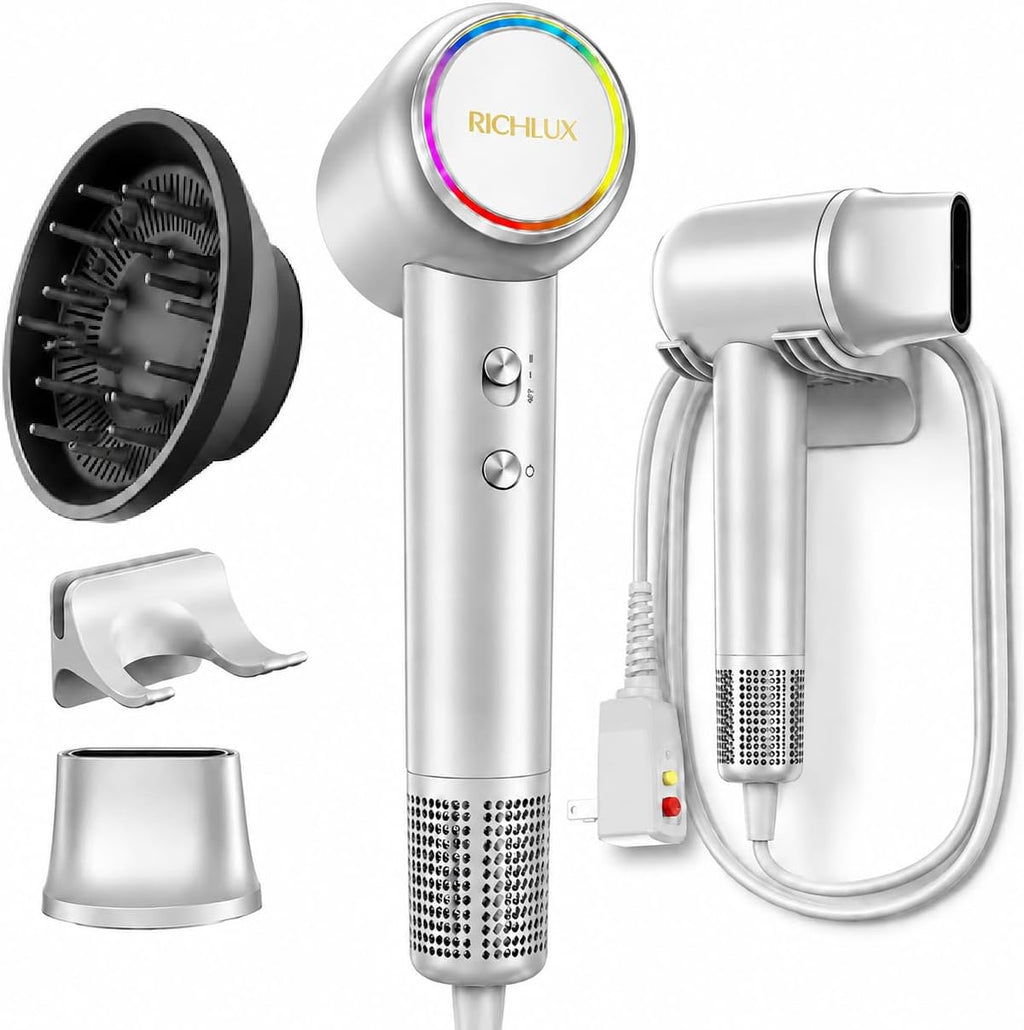 Secador de pelo iónico 160000 RPM portátil profesional ligero de al...