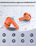 Auriculares inalámbricos, Bluetooth 5.4 Auriculares estéreo y llama...