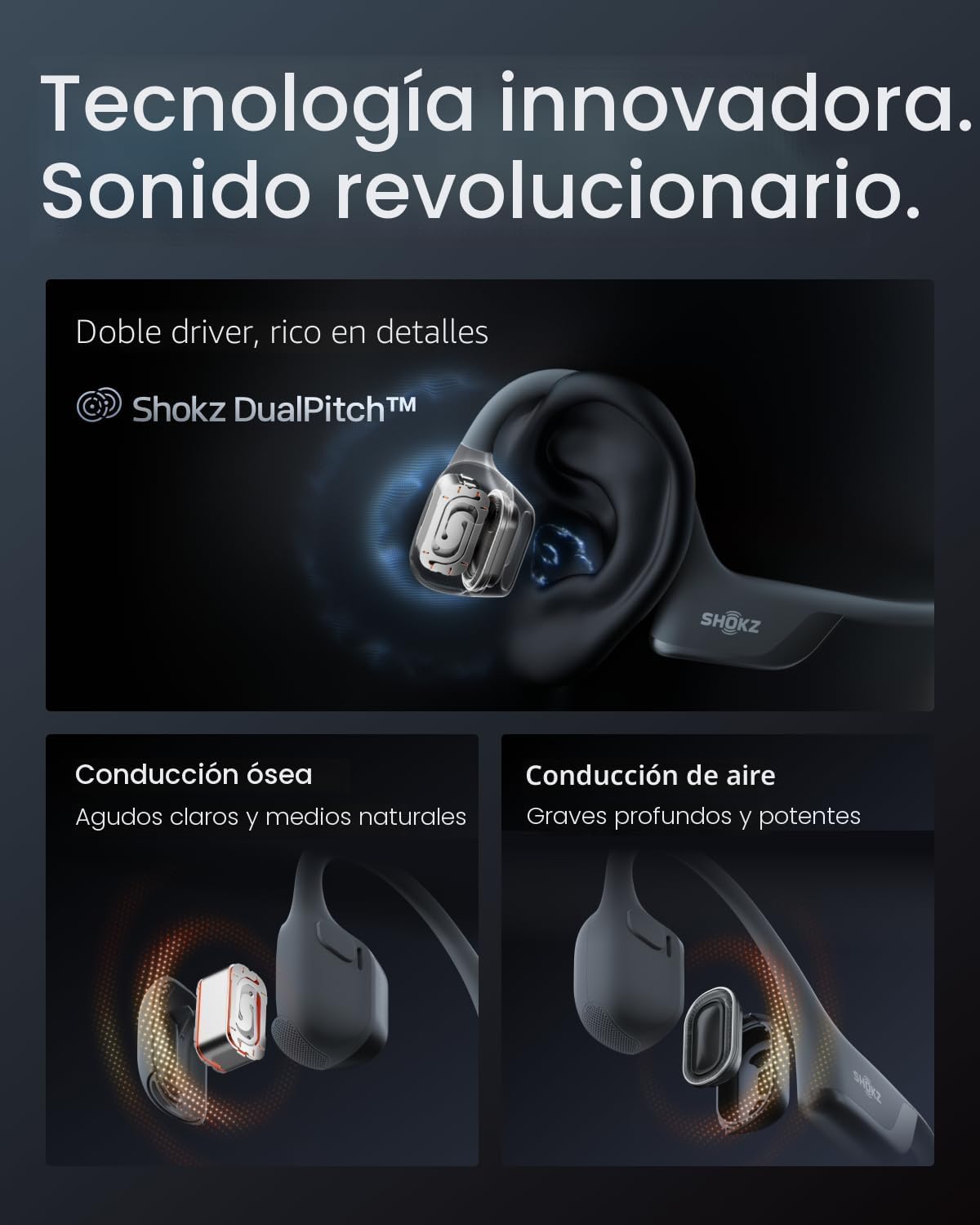 SHOKZ OpenRun Pro 2 Mini Auriculares Deportivos Bluetooth de Conduc...