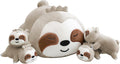 TOYSYM Perezoso de peluche lindo perezoso de peluche con 4 peluches...