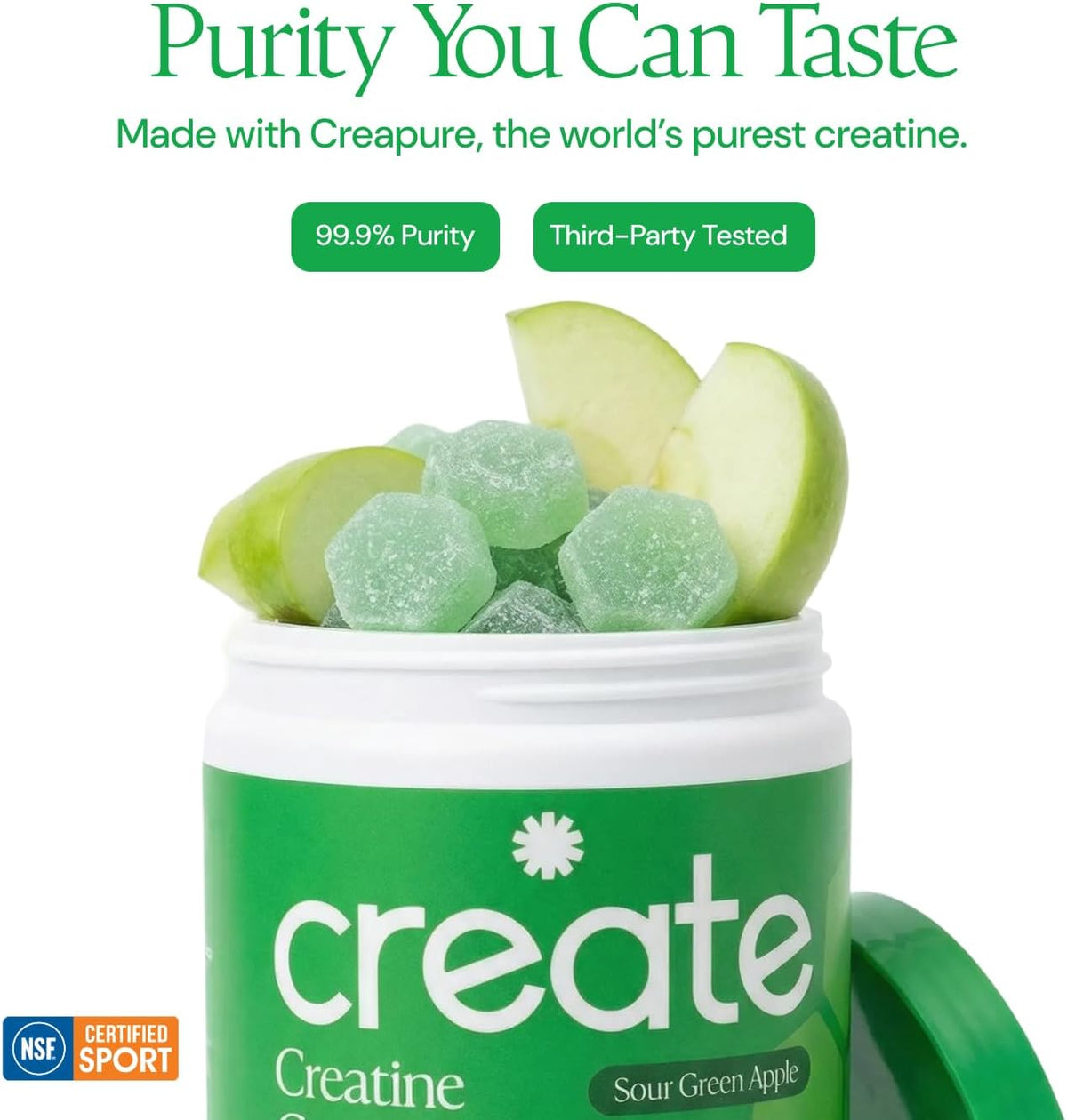 Create Gomitas de monohidrato de creatina para mujeres y hombres, m...