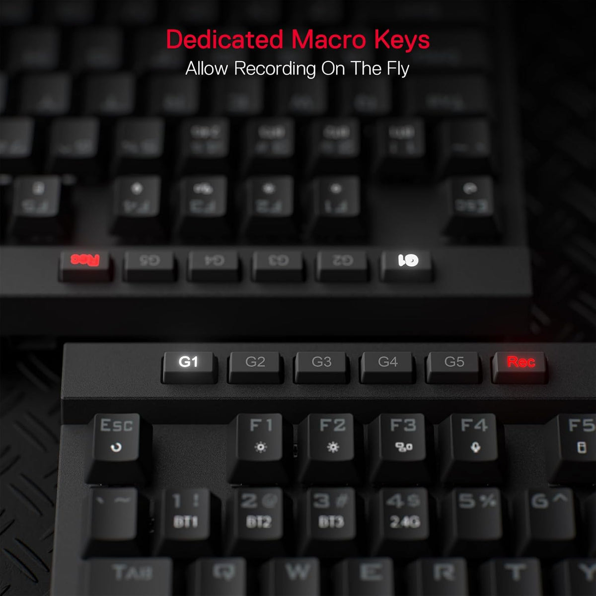 Redragon K580 PRO Teclado inalámbrico para juegos RGB, teclas Macro...