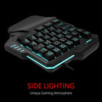 RedThunder Teclado para juegos con una sola mano RGB Retroiluminado...