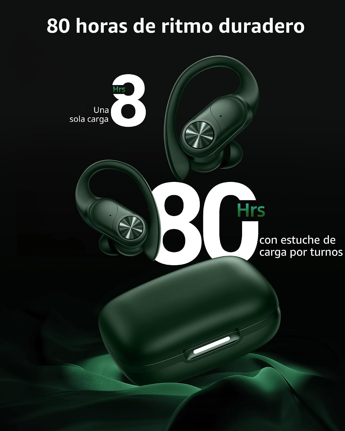 PocBuds Auriculares Bluetooth Inalámbricos 80hrs Tiempo de Reproduc...