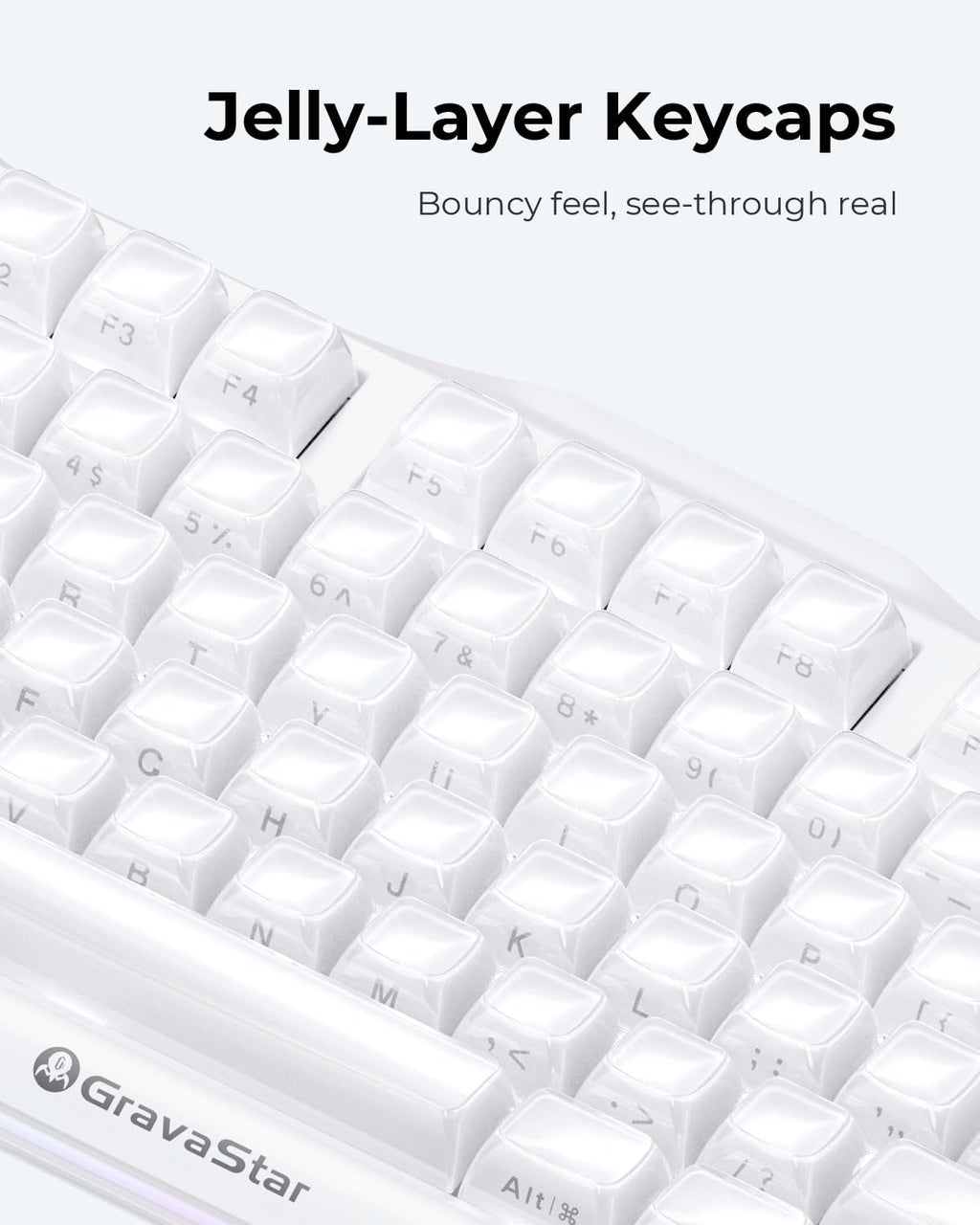 GravaStar Mercury K1 75% Teclado mecánico inalámbrico para juegos c...