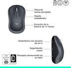 Logitech Ratón inalámbrico ambidiestro compacto M185 de 2,4 GHz - G...