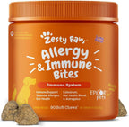 Masticables para aliviar la alergia en perros de Zesty Paws, probió...