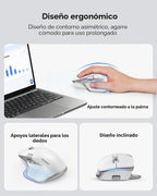 Ratón inalámbrico TECKNET, desplazamiento lateral Bluetooth recarga...