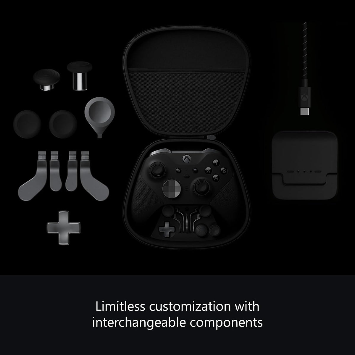 Controlador de juegos inalámbrico Xbox | Élite Serie 2 | Negro | Th...