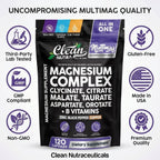 Clean Nutraceuticals Complejo de magnesio con citrato de glicinato...