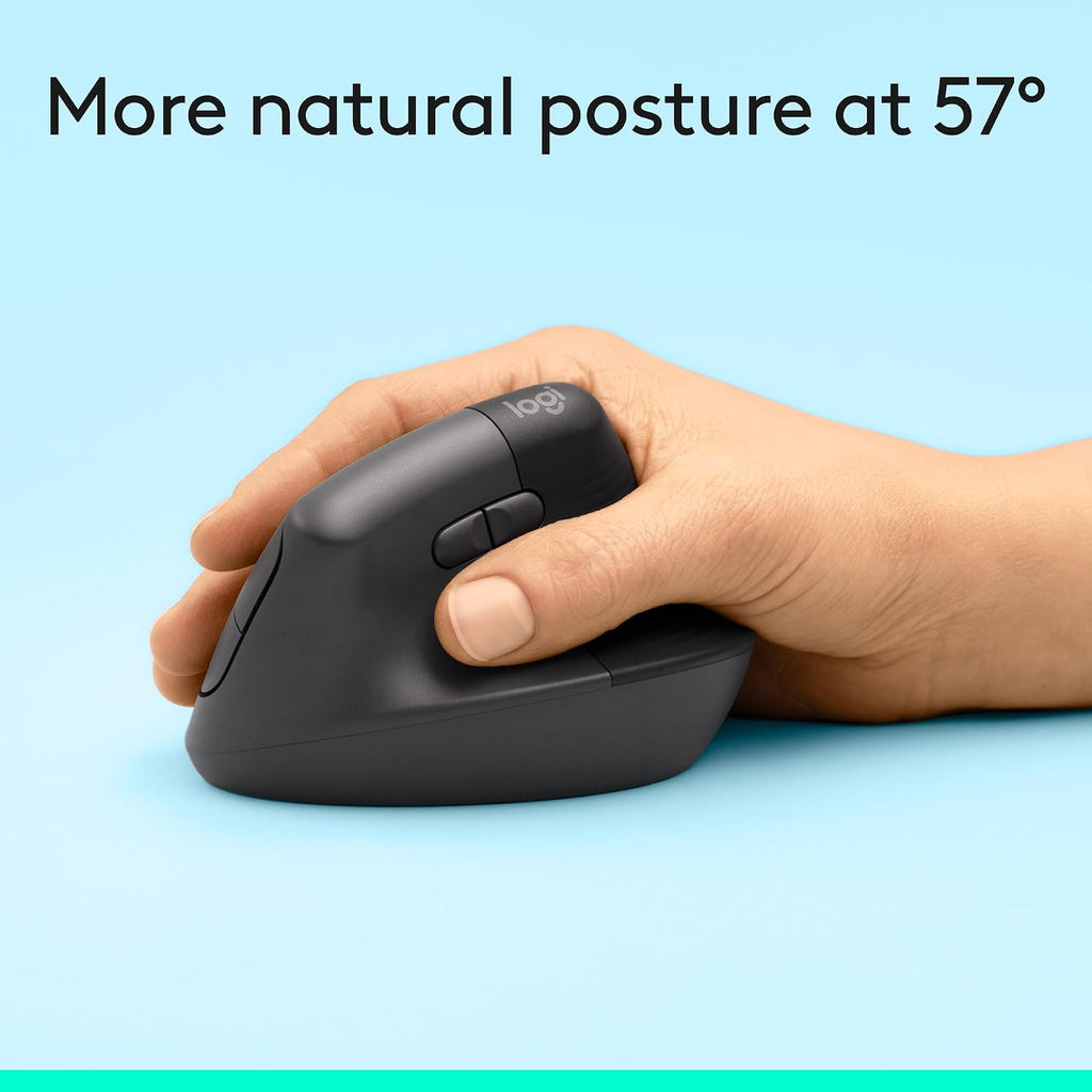 Ratón inalámbrico ergonómico vertical Logitech Lift - Grafito | Con...