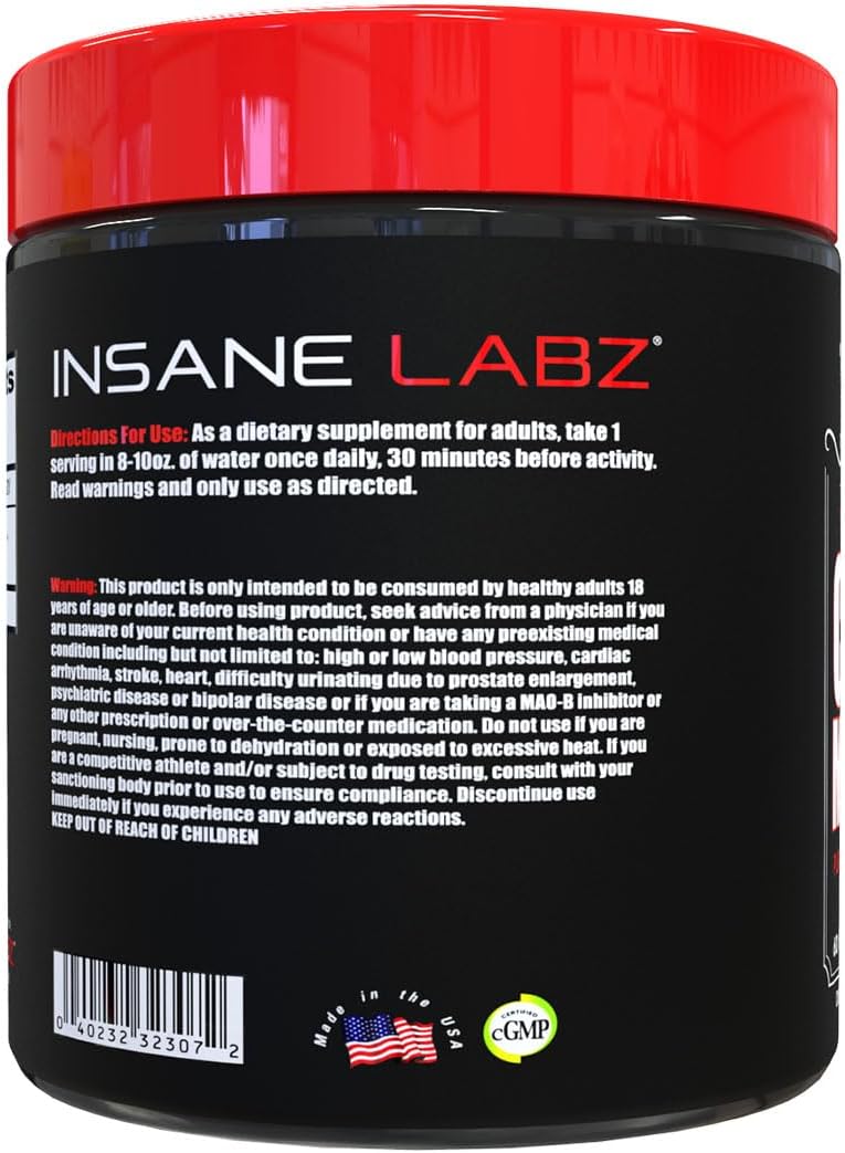 Insane Labz Monohidrato de creatina: sin sabor, soporta una mayor f...