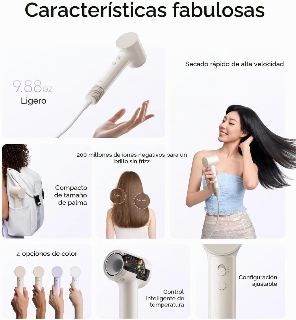 Laifen Secador de pelo con difusor de aire, 15 x secador de alta ve...