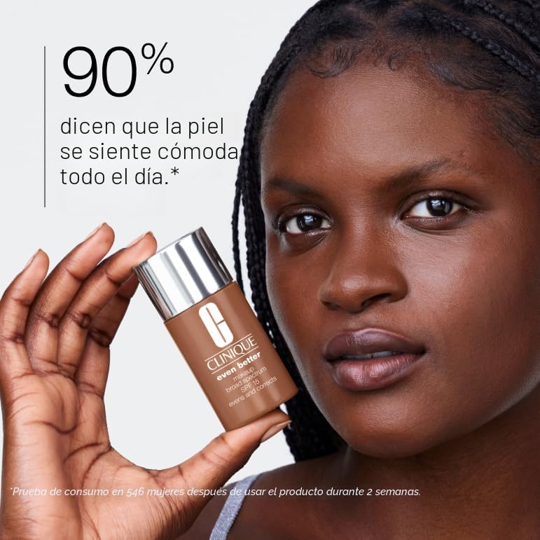 Base líquida de maquillaje Clinique Even Better SPF 15 con vitamina...