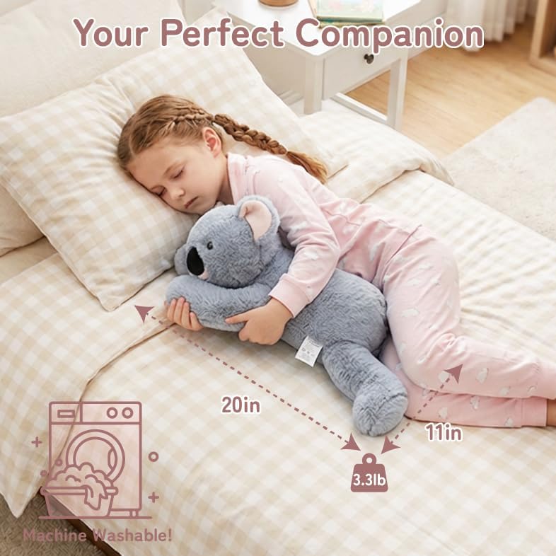 Niuniu Daddy - Juguete de peluche grande de koala de 20 pulgadas y...