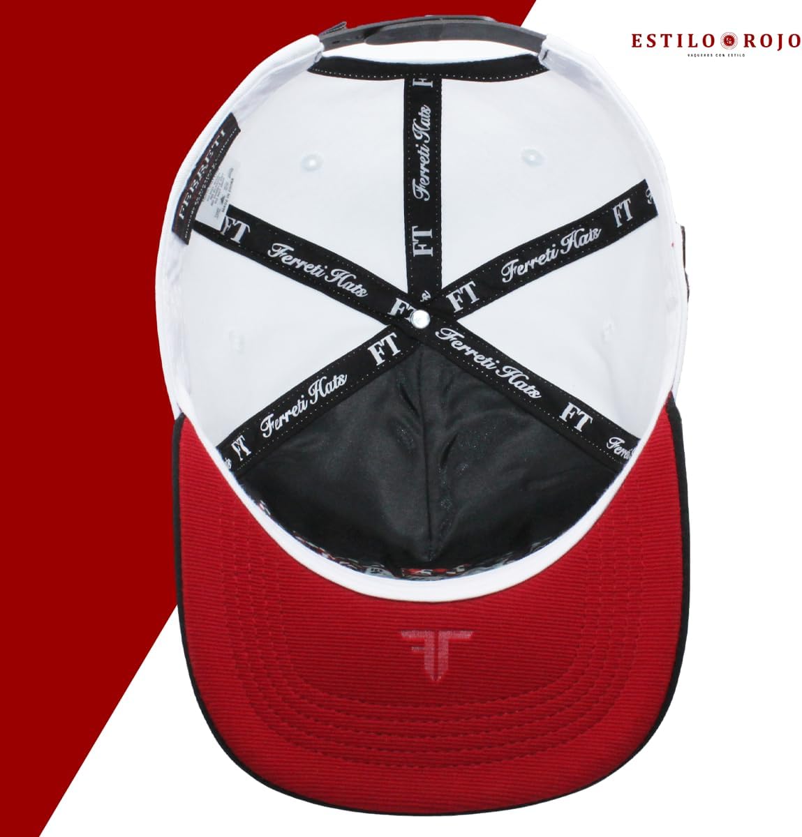 Ferreti Sombreros FT31 White 4 Cards Snapback Gorra de béisbol para...