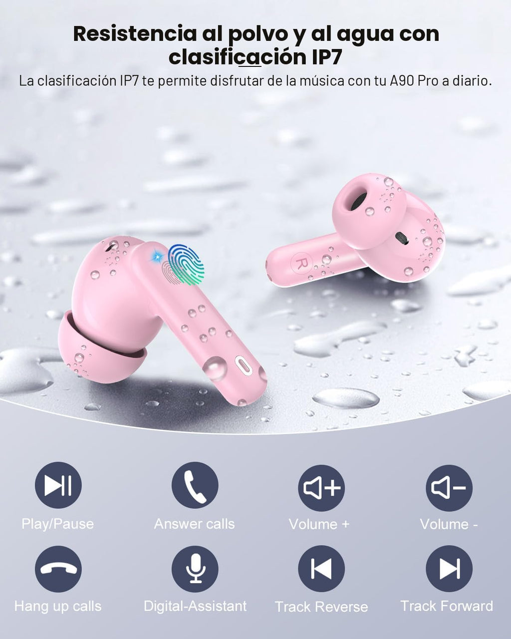 Auriculares inalámbricos, Bluetooth 5.4 Auriculares estéreo y llama...