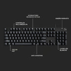 Logitech G413 SE Teclado mecánico para juegos de tamaño completo, c...