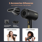 Secador de pelo iónico profesional SHRATE con difusor y boquilla |...