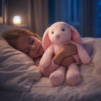WEIGEDU - Conejo de peluche rosa, 17.7 pulgadas | Orejas flexibles,...