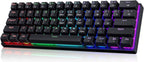 Teclado mecánico atado con cable del juego del 60% con los interrup...