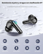 Auriculares inalámbricos, Bluetooth 5.4 Auriculares estéreo y llama...