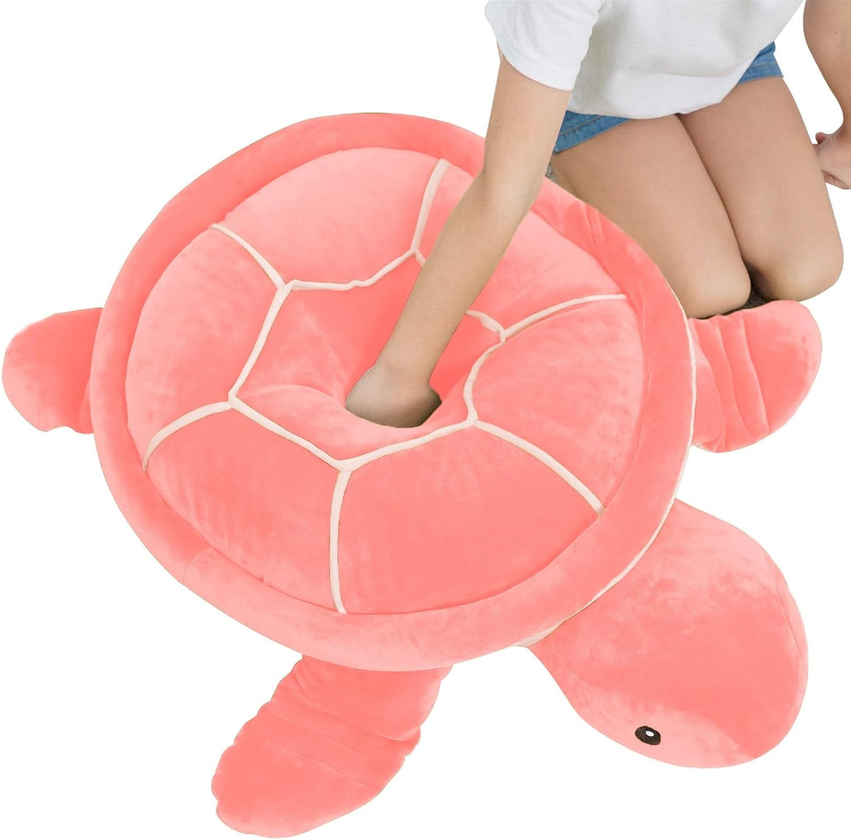 Dalmao Animales de peluche de tortuga marina rosa de 20 pulgadas, j...
