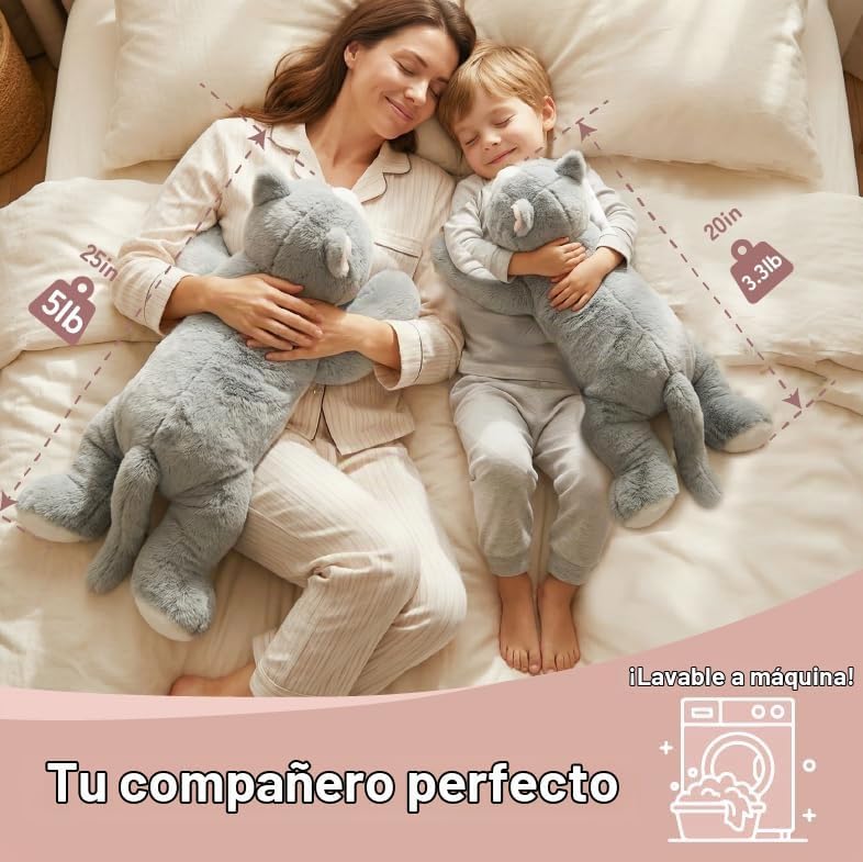 Niuniu Daddy - Animal de peluche con peso, juego de caja de regalo,...
