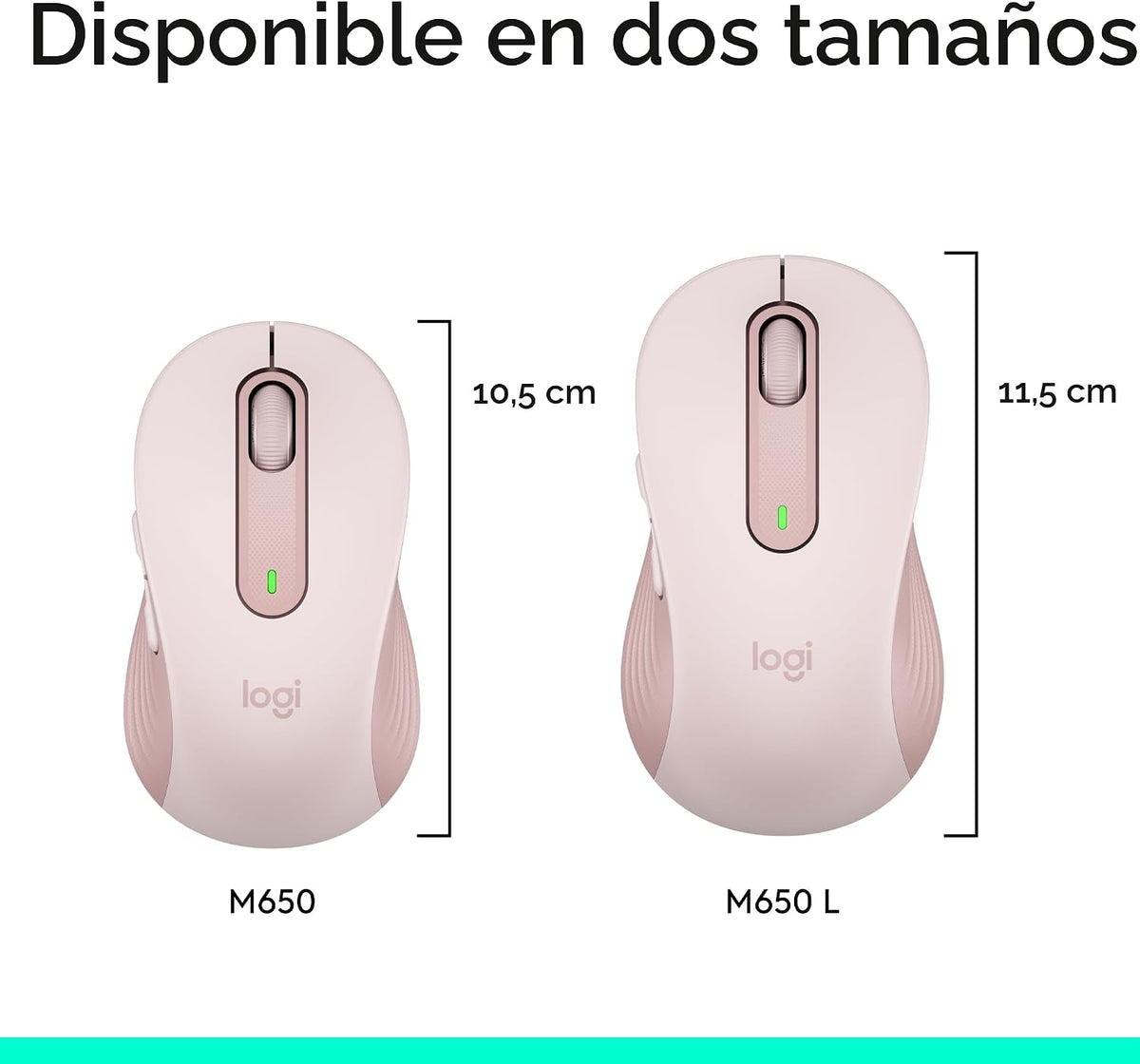 Ratón inalámbrico Logitech Signature M650 para manos pequeñas y med...