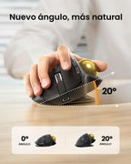 ProtoArc EM01 NL Ratón inalámbrico Trackball, control de pulgar rec...