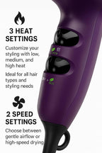 Secador de pelo compacto Remington Ionic, 1875 W, secador portátil...