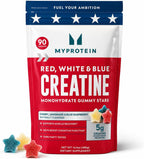 Myprotein Gomitas de creatina, rojas, blancas y azules, 90 unidades...