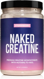 NAKED Creatina - Monohidrato de creatina con sabor a fresa - Polvo...